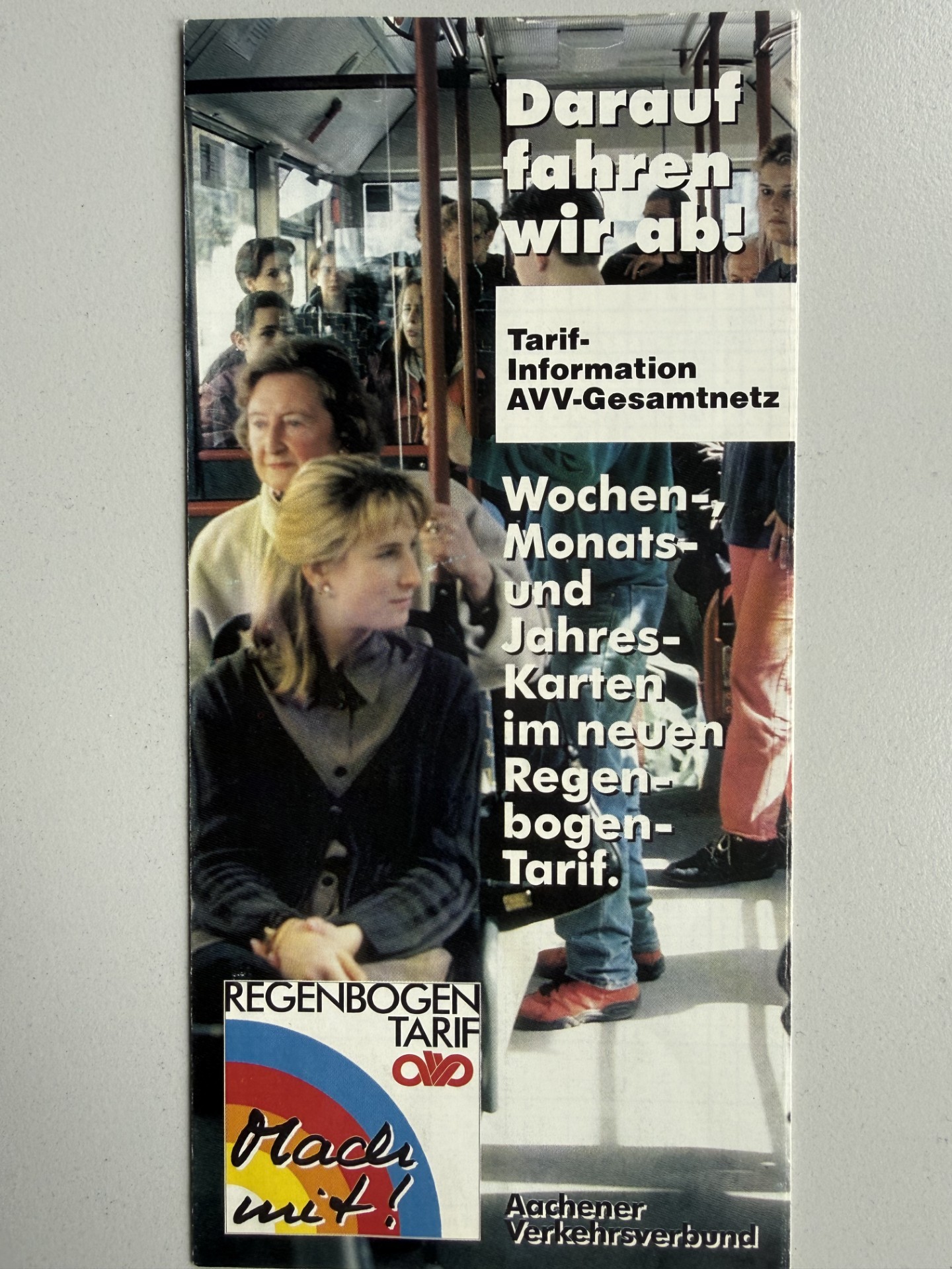 AVV-Flyer zum neuen Regenbogentarif