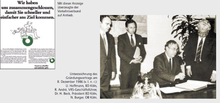 Unterzeichnung des VRS-Gründungsvertrags; Quelle "20 Jahre VRS"