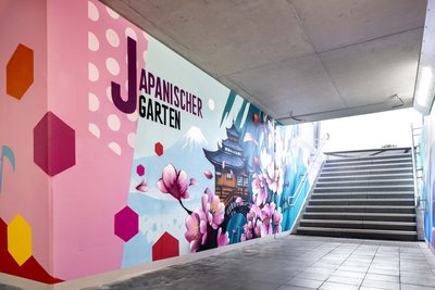 Streetart am Bahnhof Leverkusen-Mitte (© go.Rheinland / Smilla Dankert)