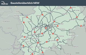 Baustellenüberblick NRW (screenshot), (© VRR / openstreetmap)